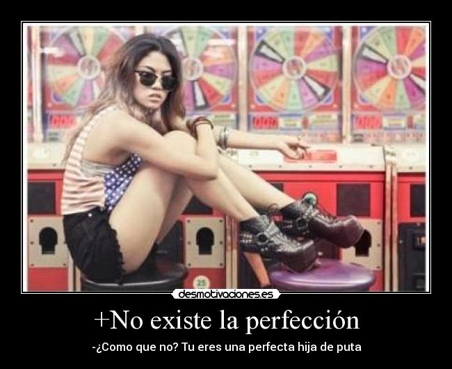 carteles existe perfeccion como que eres una perfecta hija puta desmotivaciones