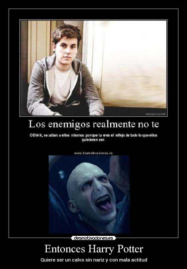 Entonces Harry Potter - Quiere ser un calvo sin nariz y con mala actitud