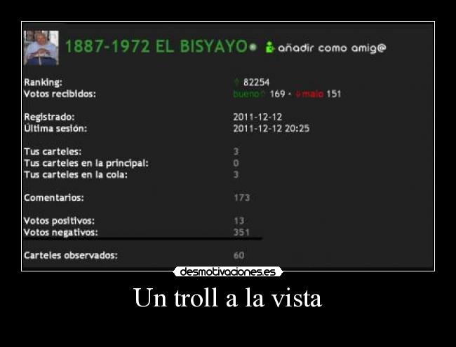 Un troll a la vista -