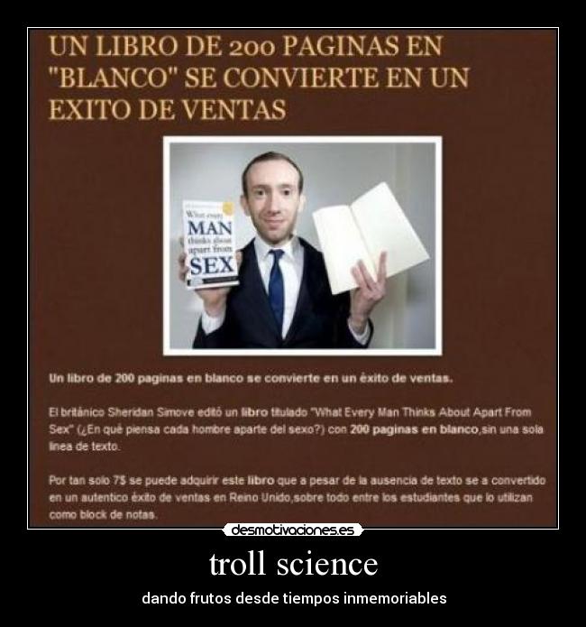 troll science - dando frutos desde tiempos inmemoriables