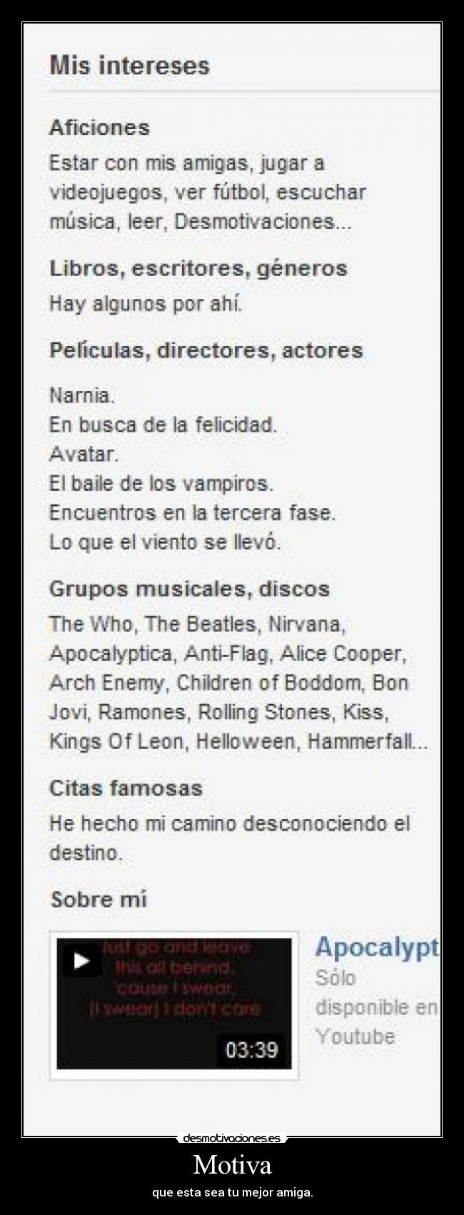 Motiva - que esta sea tu mejor amiga.