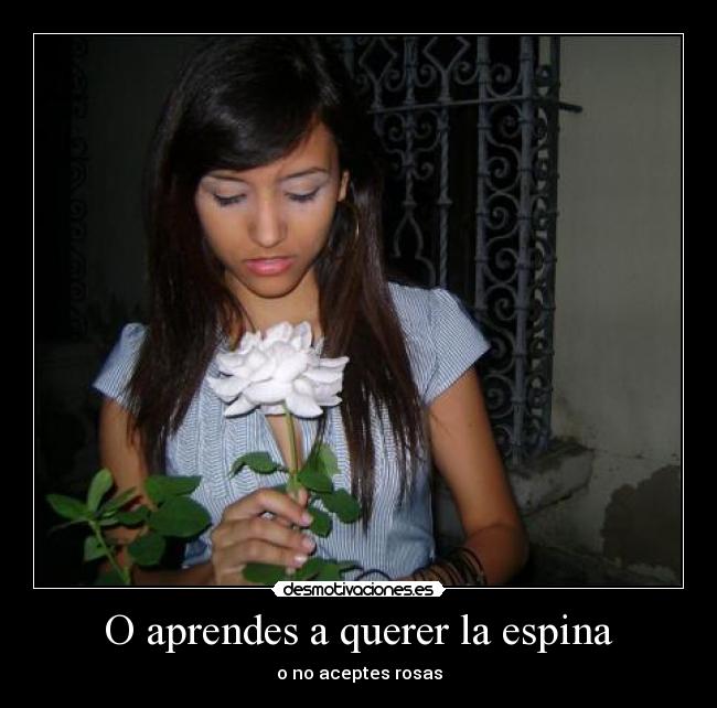 O aprendes a querer la espina -