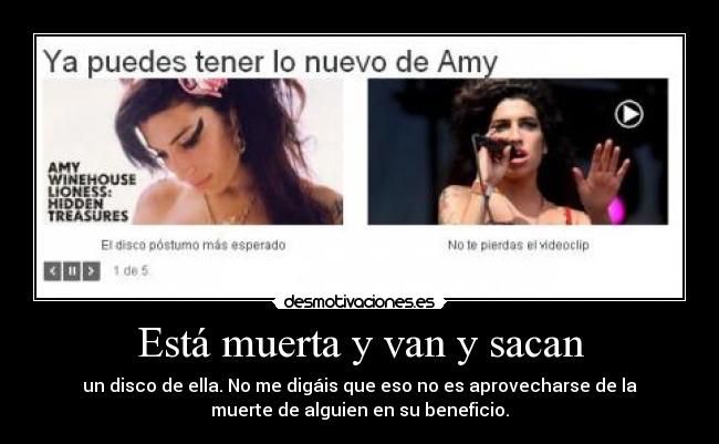 Está muerta y van y sacan - 