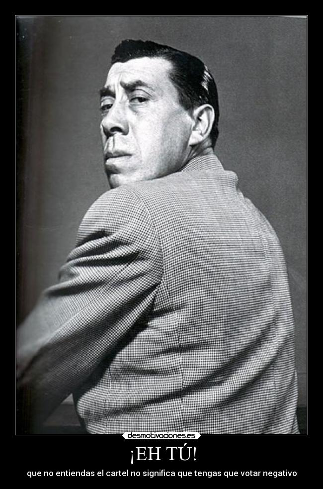 ¡EH TÚ! - que no entiendas el cartel no significa que tengas que votar negativo