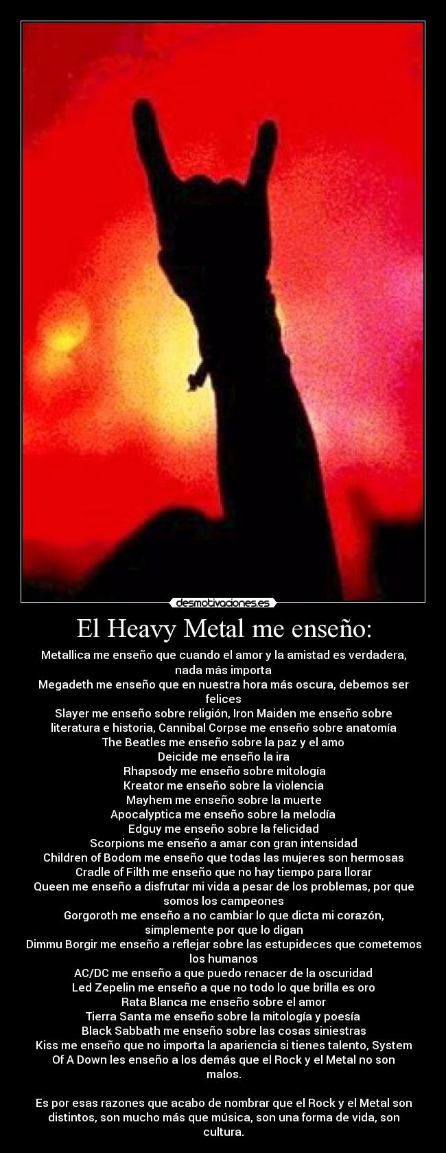 El Heavy Metal me enseño: - 