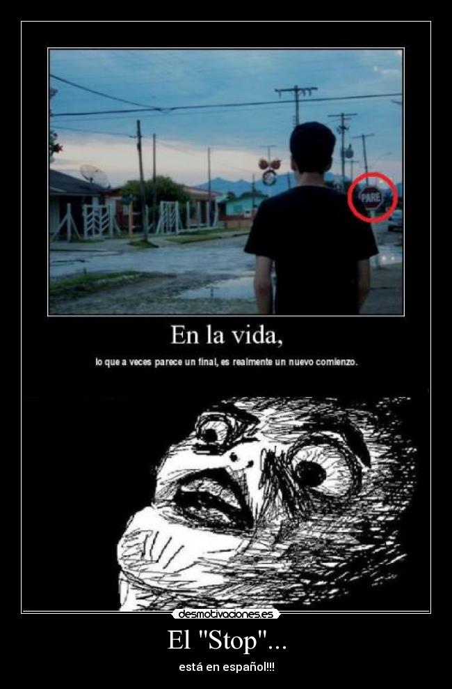 El Stop... - está en español!!!
