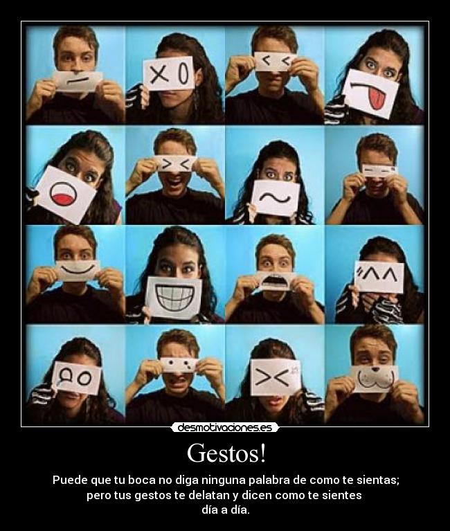 carteles gestos como sientes desmotivaciones