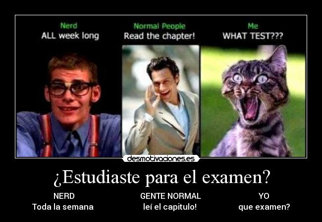 ¿Estudiaste para el examen? - 