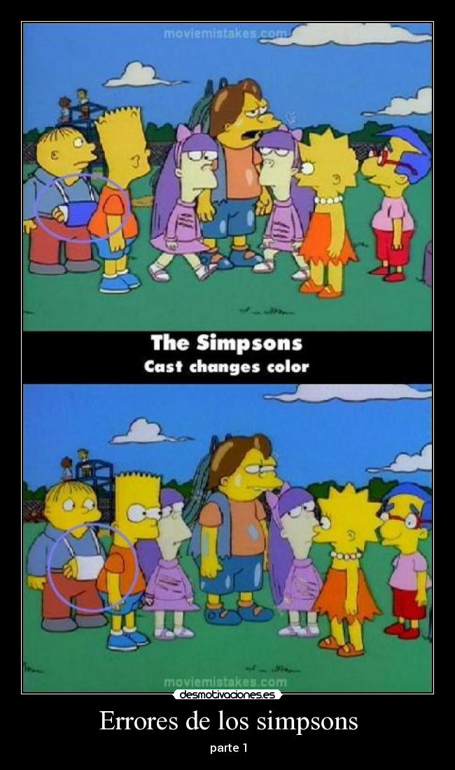 Errores de los simpsons - parte 1