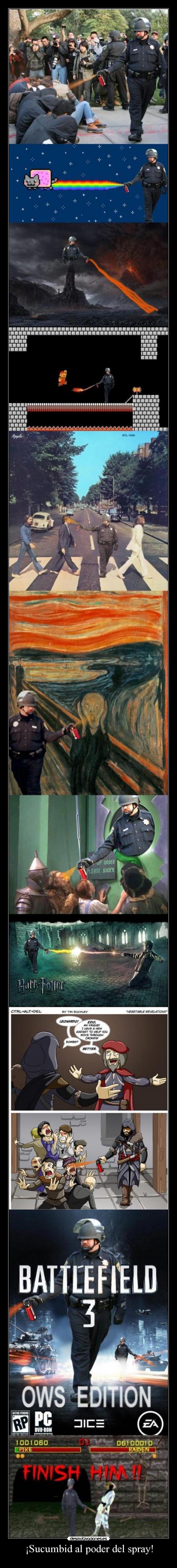 ¡Sucumbid al poder del spray! - 