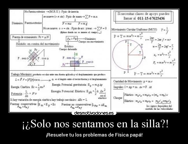 ¡¿Solo nos sentamos en la silla?! - ¡Resuelve tu los problemas de Física papá!