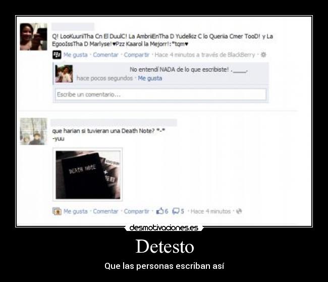 Detesto -