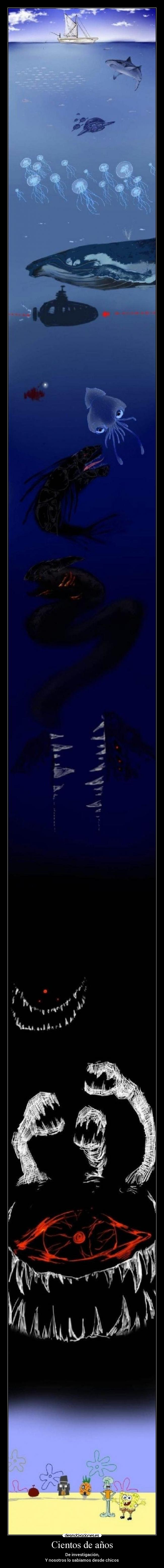 Cientos de años - De investigación,
Y nosotros lo sabíamos desde chicos