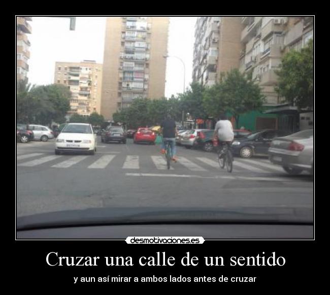 Cruzar una calle de un sentido -
