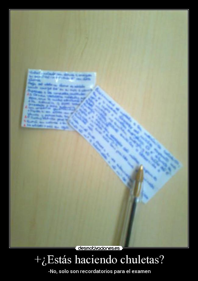 +¿Estás haciendo chuletas? -