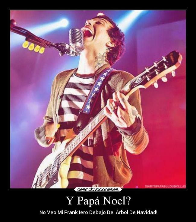 carteles frank iero navidad desmotivaciones