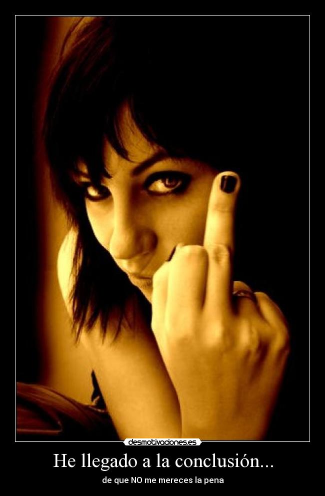 He llegado a la conclusión... -