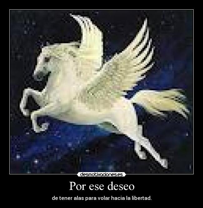 Por ese deseo - de tener alas para volar hacia la libertad.