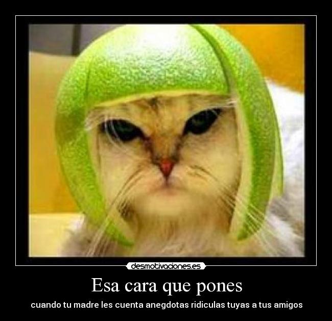 Esa cara que pones - cuando tu madre les cuenta anegdotas ridiculas tuyas a tus amigos