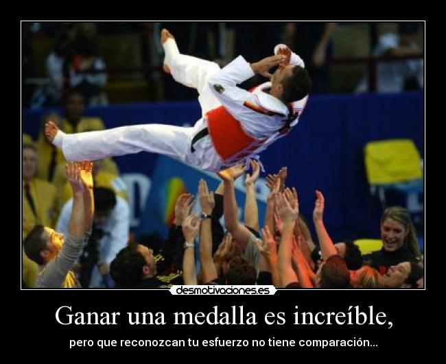 Ganar una medalla es increíble, - 