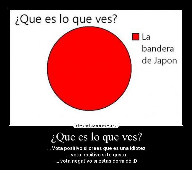 ¿Que es lo que ves? -