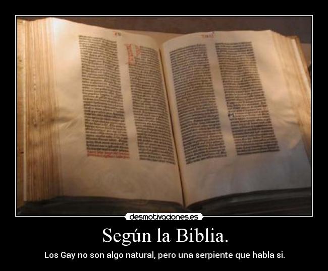 Según la Biblia. - 