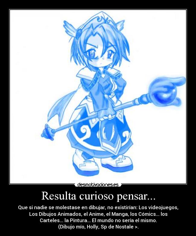 carteles clanart mago holly nostale dibujo anime manga desmotivaciones