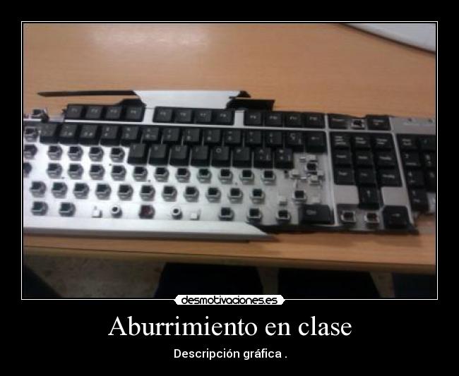 Aburrimiento en clase - Descripción gráfica .