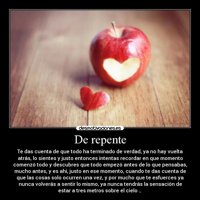 De repente -