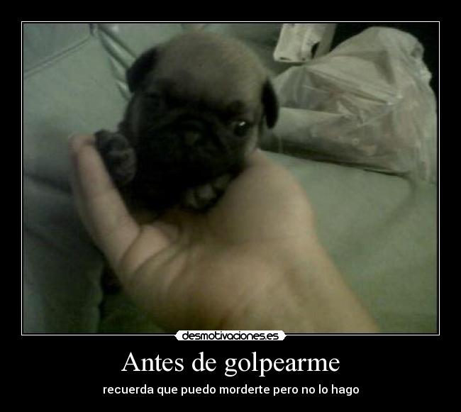 Antes de golpearme -