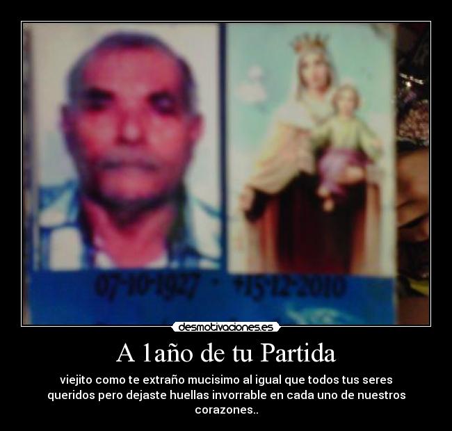A 1año de tu Partida -