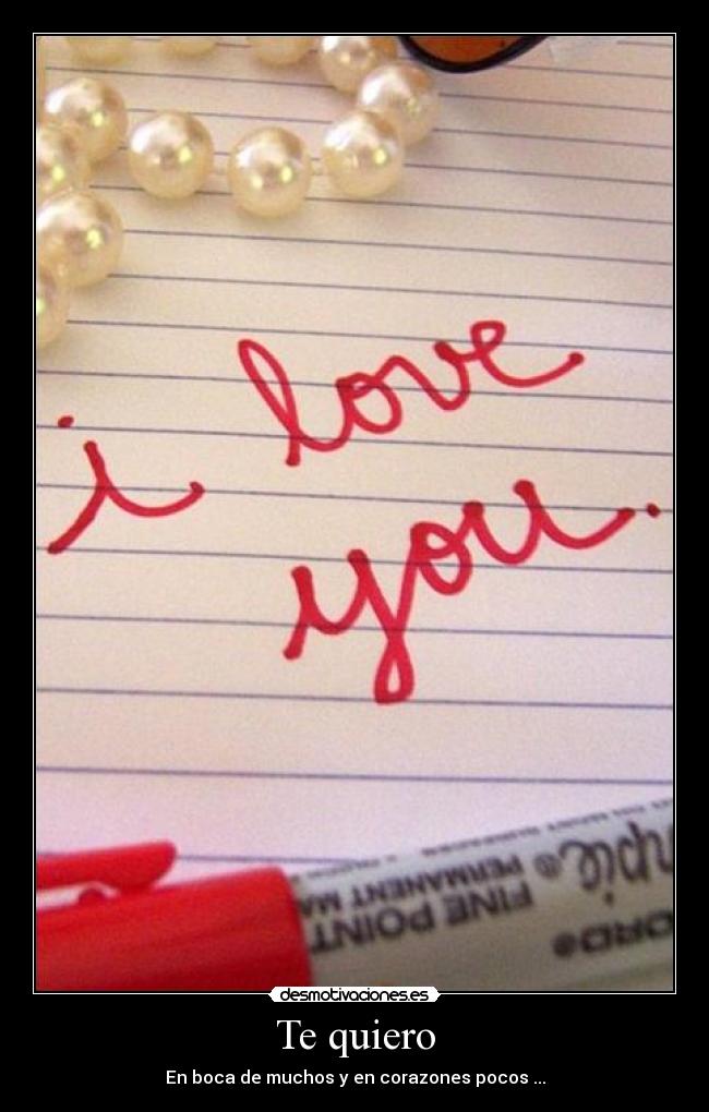 Te quiero -