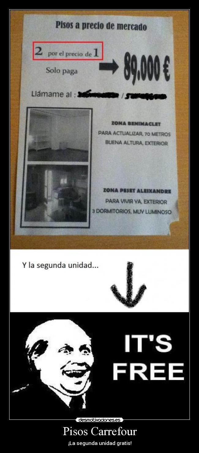 Pisos Carrefour - ¡La segunda unidad gratis!