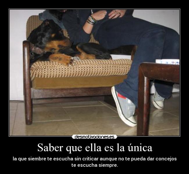 Saber que ella es la única - 