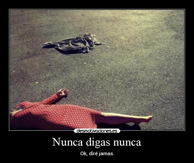 Nunca digas nunca - Ok, diré jamas.