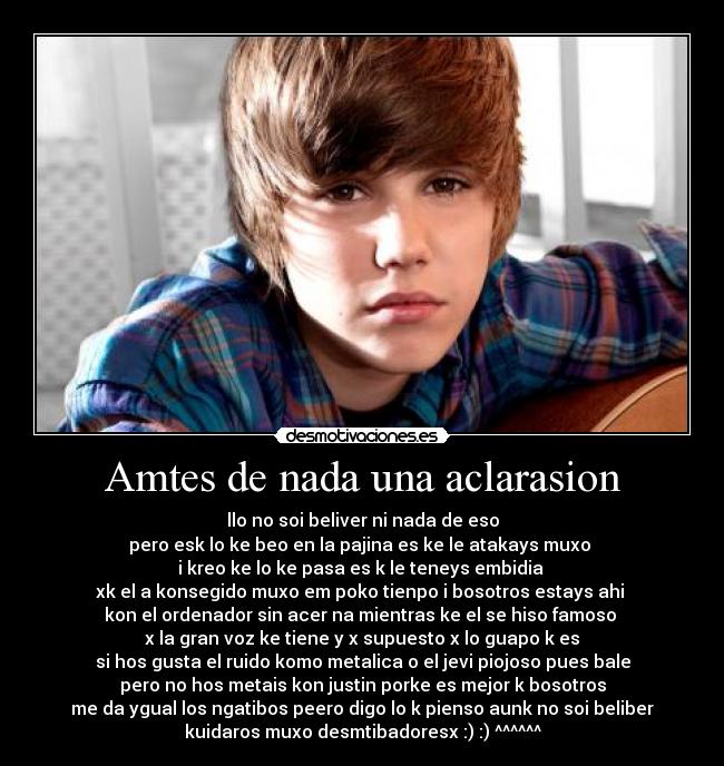 Amtes de nada una aclarasion -