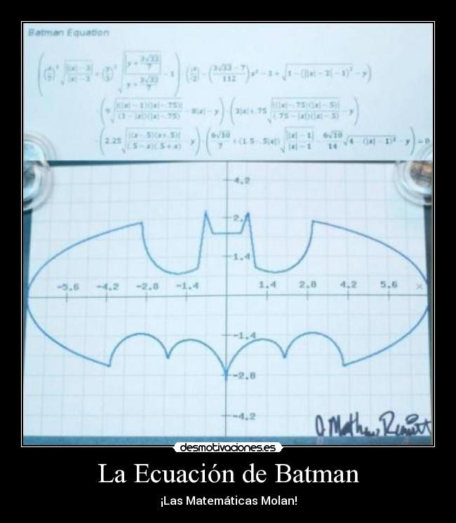 La Ecuación de Batman - ¡Las Matemáticas Molan!