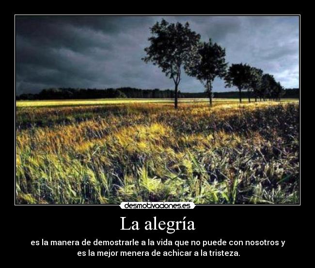 La alegría -