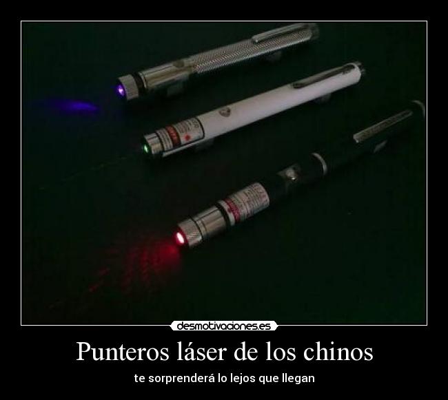 Punteros láser de los chinos - te sorprenderá lo lejos que llegan