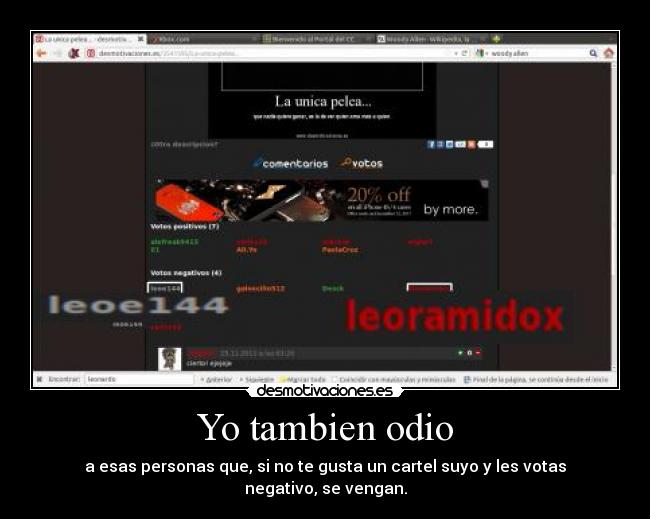 carteles odio trolls leoramidox leoe144 desmotivaciones