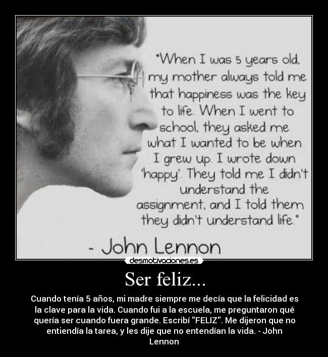 Ser feliz... - 