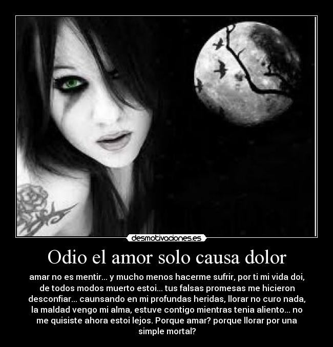carteles odio amor dolor not worry desmotivaciones
