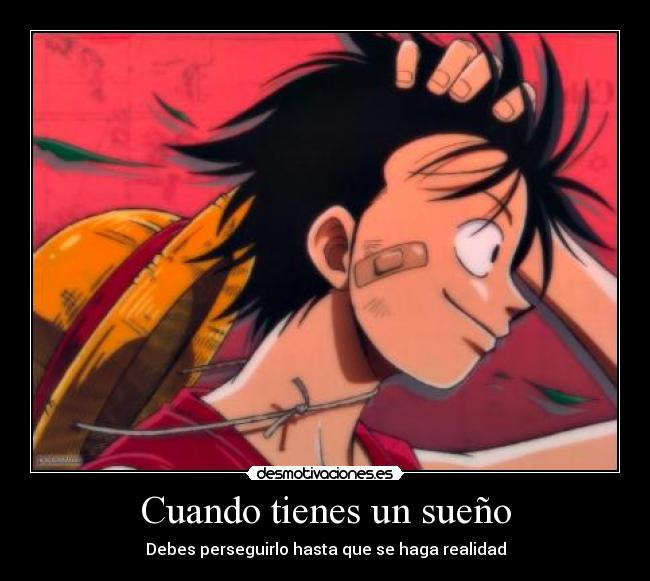 Cuando tienes un sueño - Debes perseguirlo hasta que se haga realidad