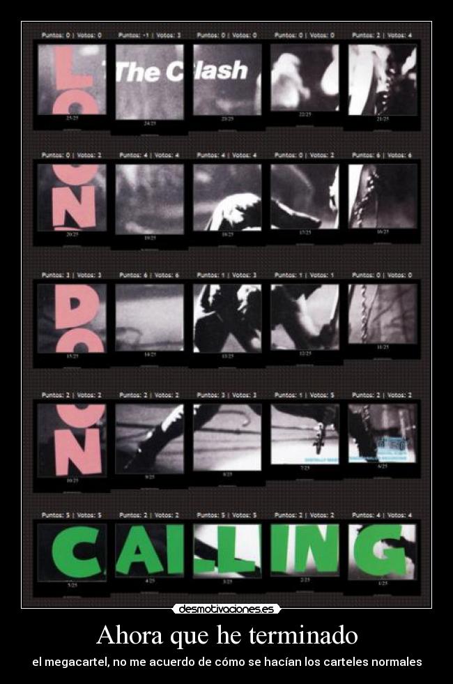 Ahora que he terminado -