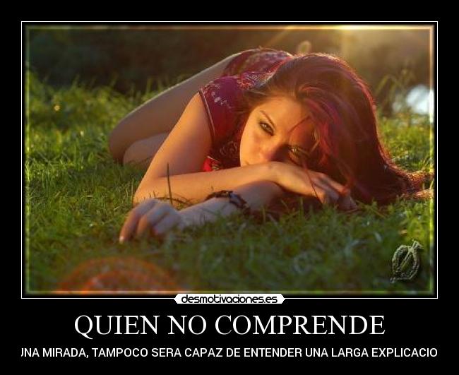 QUIEN NO COMPRENDE - 