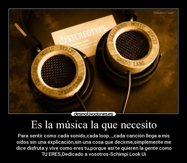 Es la música la que necesito -