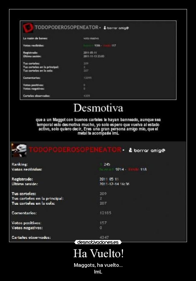 carteles todopoderosopeneator maggot slipknot desmotivaciones