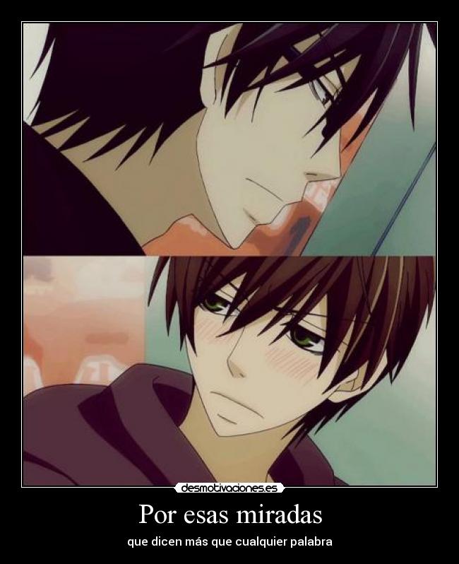 carteles mirada anime sekaiichi hatsukoi takano ritsu desmotivaciones
