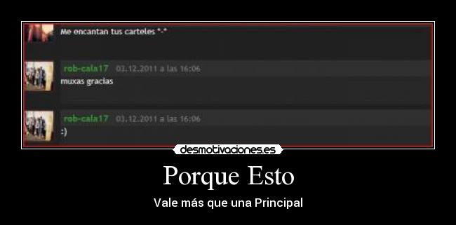 Porque Esto - Vale más que una Principal