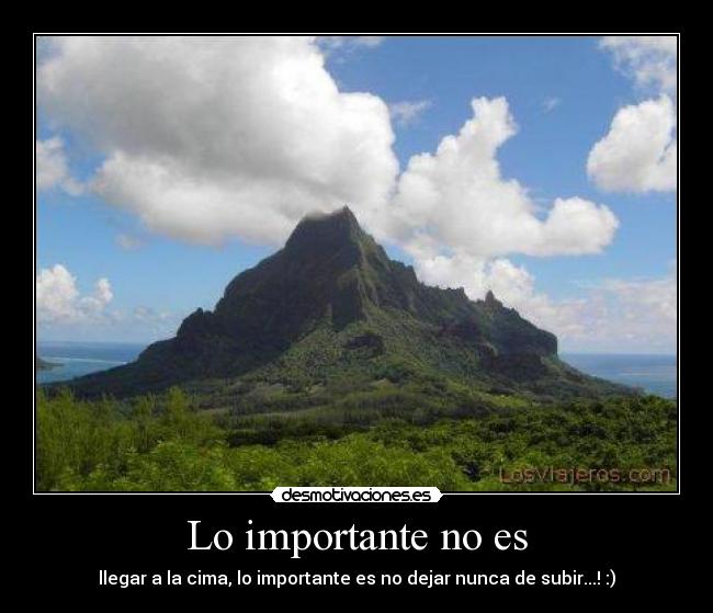 Lo importante no es - 